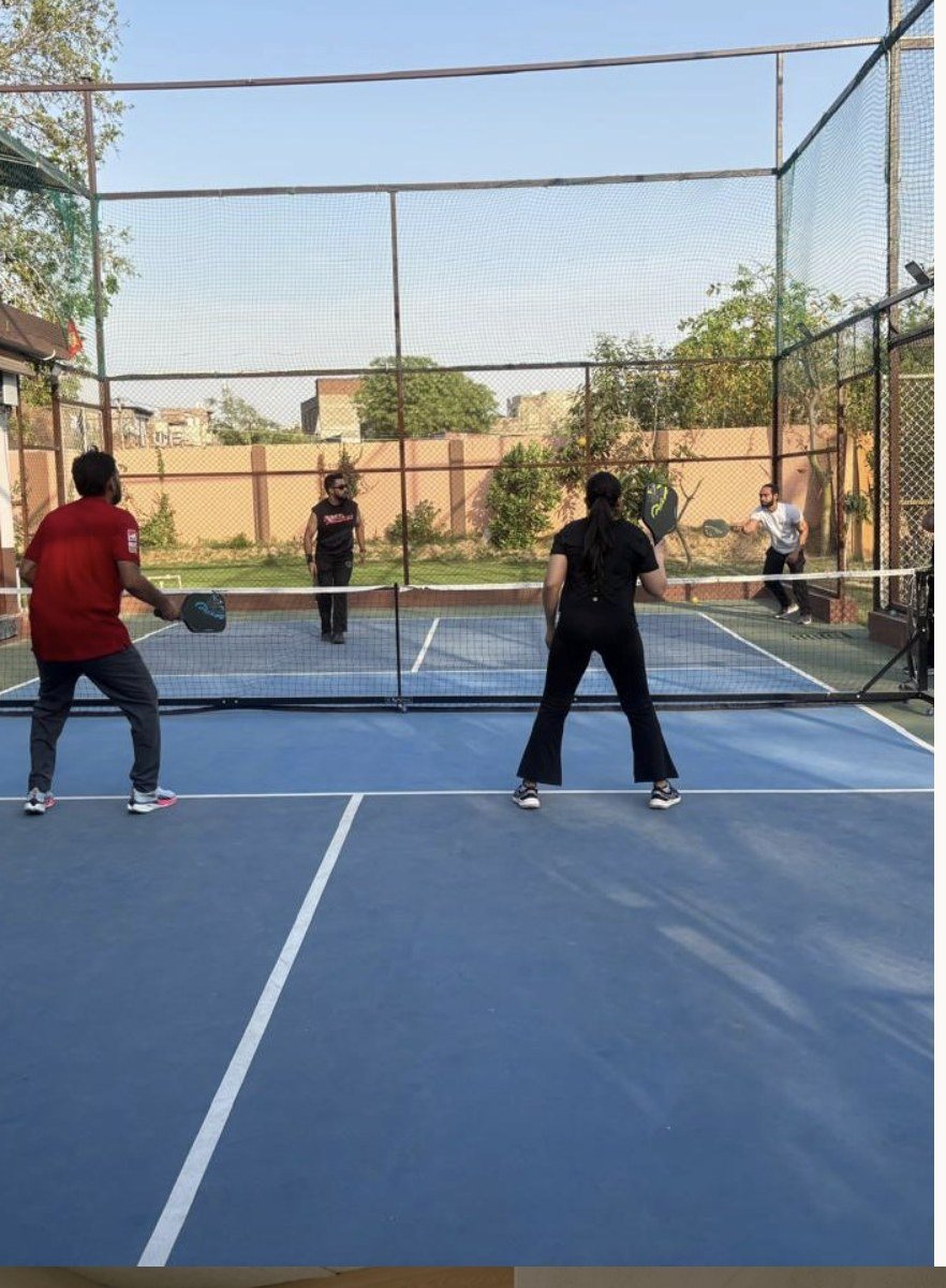 8teen10 pickleball court view