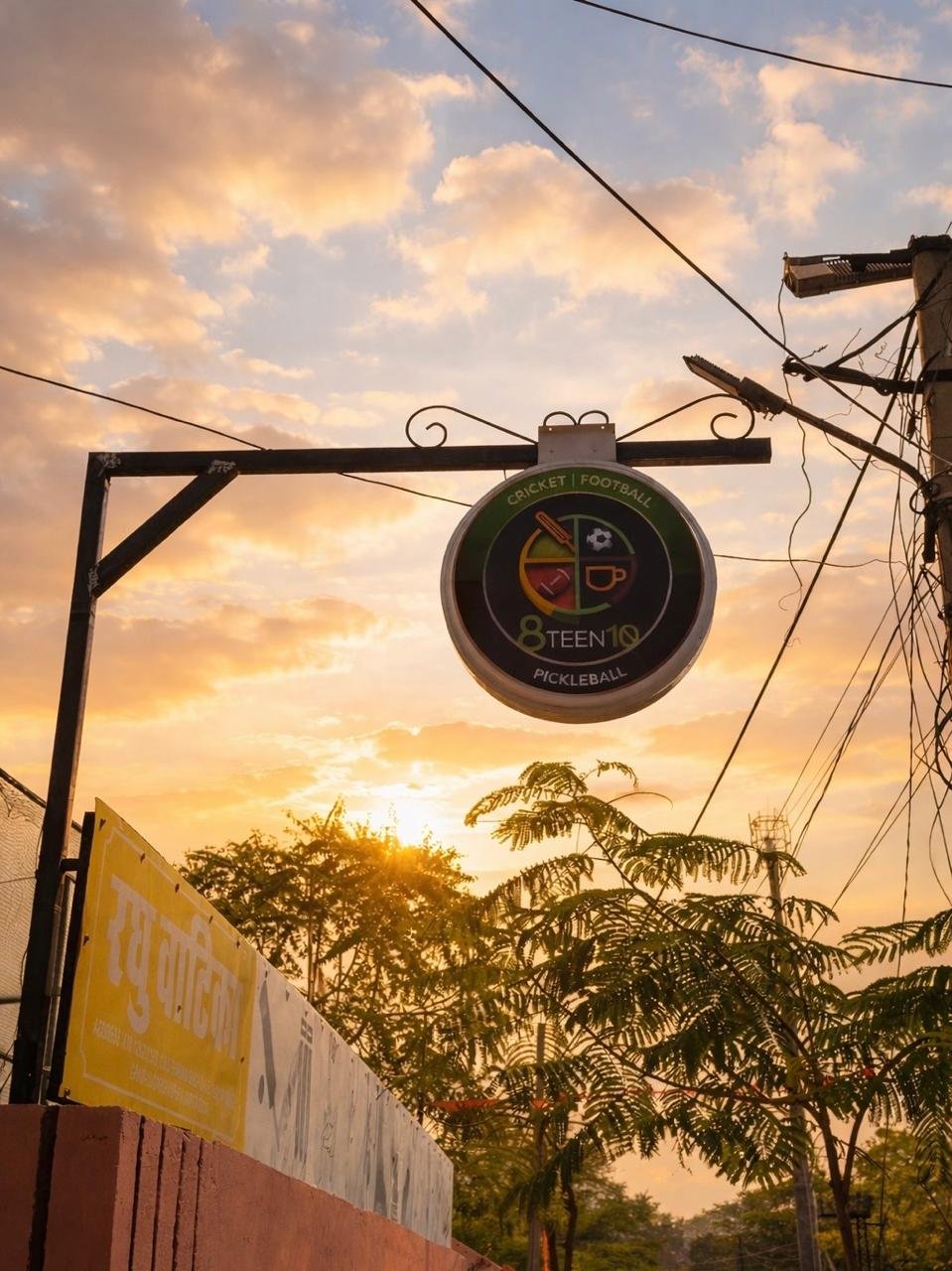 8teen10 signboard at sunset